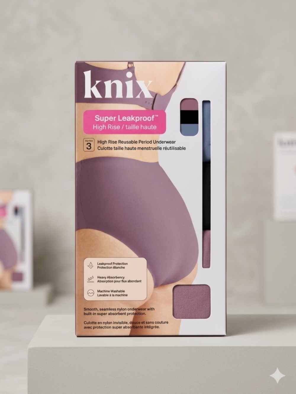 knix Super Leakproof High Rise Period Underwear - 3 pack MEDIUM